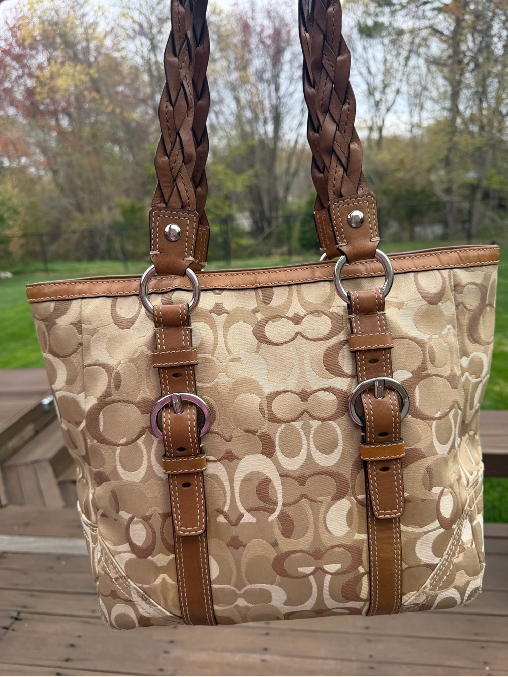 Coach Y2K Optic Braided Tote - Picture 2 of 9